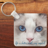 Het leven is beter met mijn Ragdoll Sleutelhanger (Voorkant)