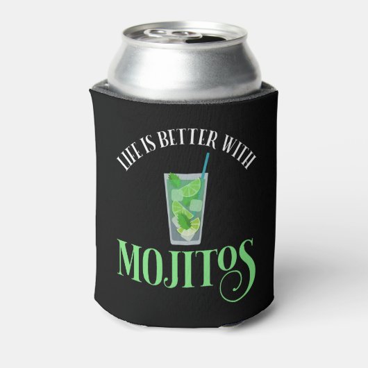 Het leven is beter met Mojitos Blikjeskoeler (Blikje Achterkant)