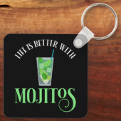 Het leven is beter met Mojitos Sleutelhanger (Achterkant)