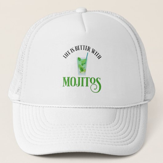 Het leven is beter met Mojitos Trucker Pet (Voorkant)