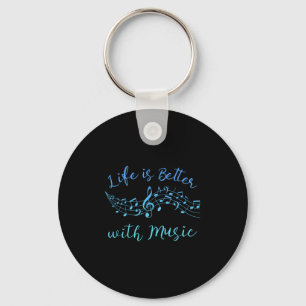 Het leven is beter met muzikant Quote Clef Note Sleutelhanger