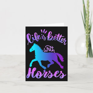 Het leven is beter met paarden paardrijden liefheb kaart