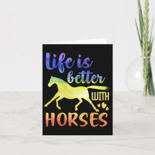 Het leven is beter met paardenrennen. kaart