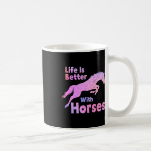 Het leven is beter met paardenrennen. koffiemok