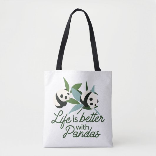 Het leven is beter met Panda Draagtas (Voorkant)