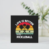 Het leven is beter met Pickleball Kaart (Staand voorkant)