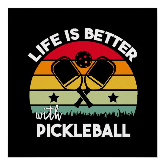 Het leven is beter met Pickleball Perfect Poster (Voorkant)