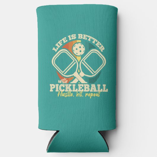 Het leven is beter met Pickleball Retro grafische  (Voorkant)