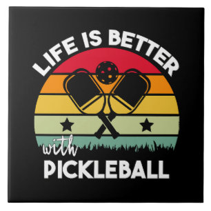 Het leven is beter met Pickleball Tegeltje