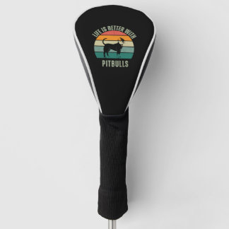 Het leven is beter met pitbulls golfheadcover