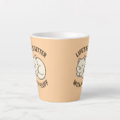 Het leven is beter met pluis - Schattigee Chibi Ca Latte Mok (Voorkant)