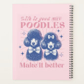 Het leven is beter met Poedels Retro Typografie Planner (Achterkant)