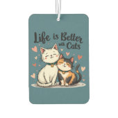 Het leven is beter met Schattigee Cat Aesthetic Luchtverfrisser (Achterkant)