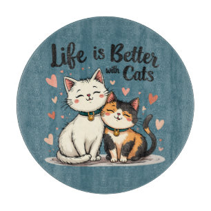 Het leven is beter met Schattigee Cat Aesthetic Snijplank