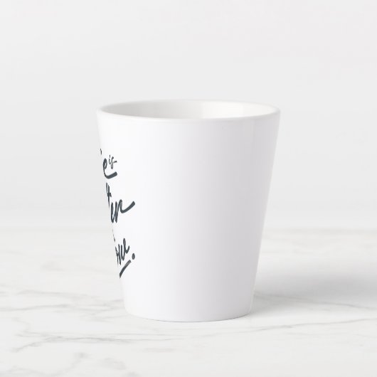 Het leven is beter met sneeuw latte mok (Voorkant)