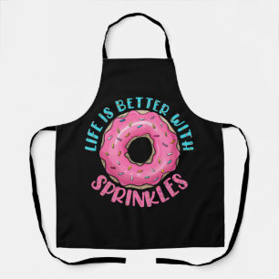 Het leven is beter met sprenkels koel donut fan de schort