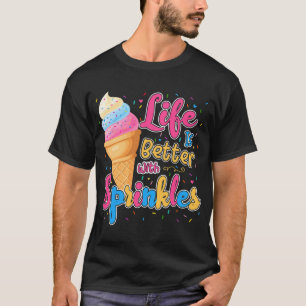 Het leven is beter met springen grappige ijsliefde t-shirt