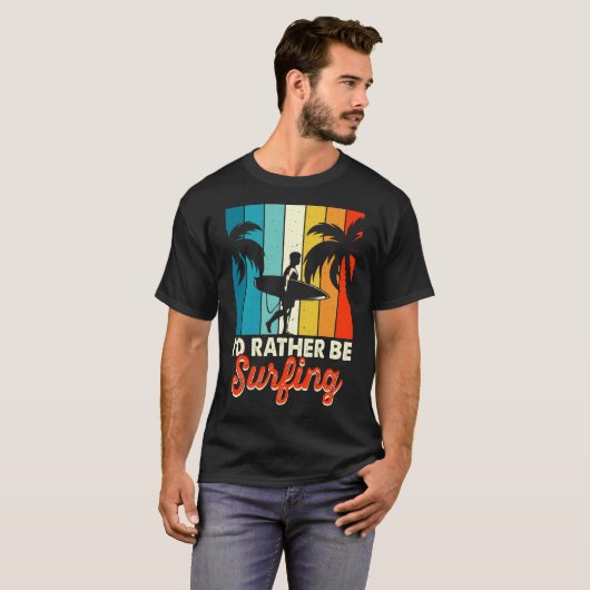 Het leven is beter met surfen t-shirt (Voorkant volledig)