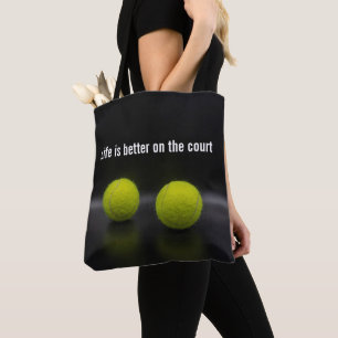 Het leven is beter met tennisbal draagtas