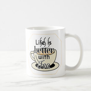 Het leven is beter met thee koffiemok