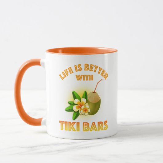 Het leven is beter met Tiki Bars Mok (Links)