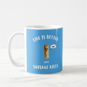 HET LEVEN IS BETER MET WORSTENBROODJES Cute Sausag Koffiemok