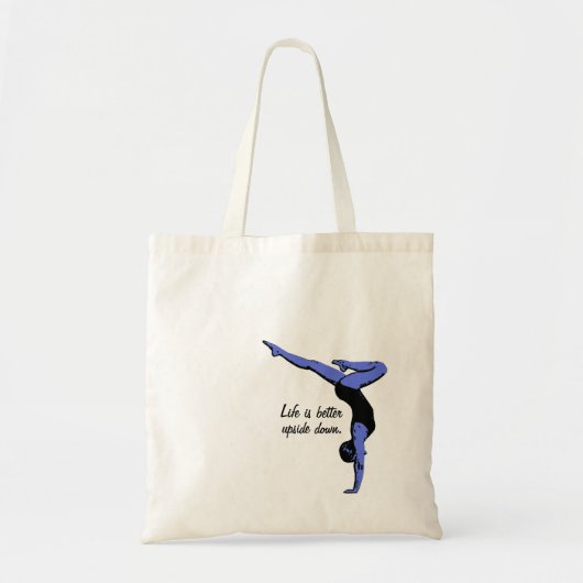 Het leven is beter ondersteboven - handstandaard tote bag (Voorkant)