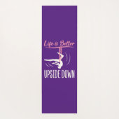 Het leven is beter ondersteboven luchtyoga yogamat (Achterkant)