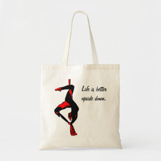 Het leven is beter ondersteboven. tote bag