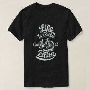 Het leven is beter op de fiets Funny Cycling en Bi T-shirt