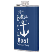 Het leven is beter op de naam van de bootfamilie heupfles (Links)