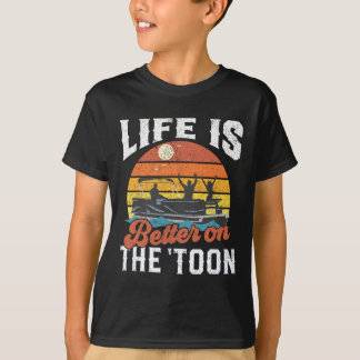 Het leven is beter op de Toon Pontoonboot Varend G T-shirt