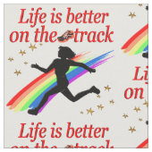 HET LEVEN IS BETER OP DE TRACK RUNNER DESIGN STOF (Close Up)