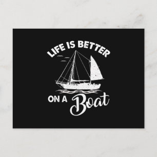 Het leven is beter op een boot. briefkaart