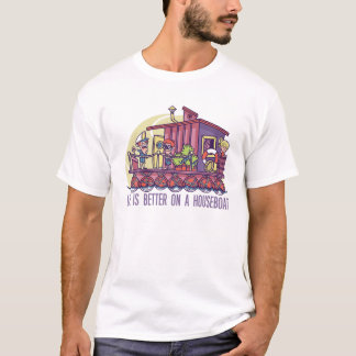 Het leven is beter op een boot met een rommelboot t-shirt