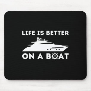 Het Leven Is Beter Op Een Boot - Oude Bootkapitein Muismat