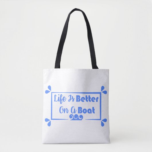 Het leven is beter op een Canvas tas van de grensn (Voorkant)