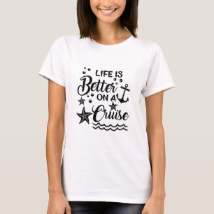 Het leven is beter op een cruise cruisegeliefde cr t-shirt