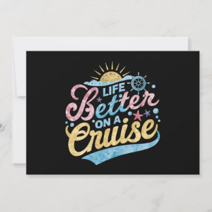 Het leven is beter op een cruise familie vakantie kaart