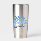 Het leven is beter op een cruise geïsoleerde drinkbeker (Achterkant)