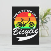 Het leven is beter op een fiets  bedankkaart (Staand voorkant)