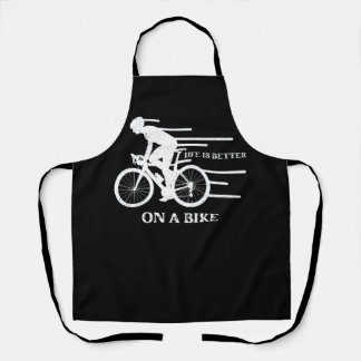 Het leven is beter op een fiets fietsen fiets fiet schort