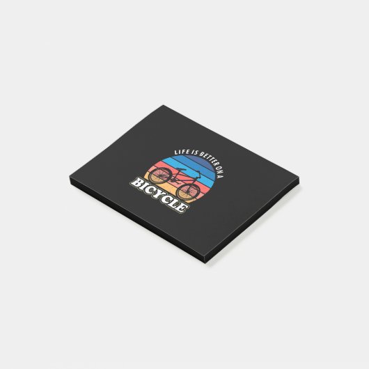 Het leven is beter op een fiets post-it® notes (Schuin)