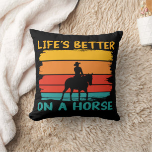 Het leven is beter op een paard, paardenliefhebber kussen
