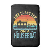 Het leven is beter op een woonboot badmat (Voorkant Verticaal)