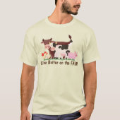 HET LEVEN IS BETER OP HET BOERDERIJ Fun Animal Quo T-shirt (Voorkant)