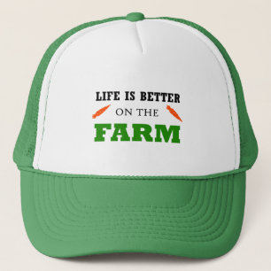 Het leven is beter op het boerderij trucker pet