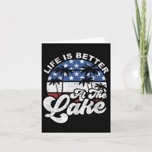 Het leven is beter op het meer 4 juli American FL Kaart