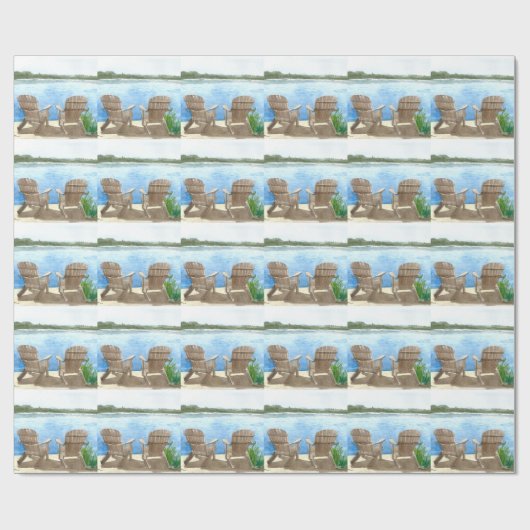 Het leven is beter op het meer cadeaupapier (Vlak)