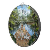 Het leven is beter op het meer dartbord (Voorkant Rechts)